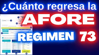 ¿Cuánto Regresa la Afore a Régimen 73 [upl. by Aidas]