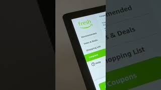 AMAZON FRESH grocery shopping scanning coupon on dash cart groceryshopping amazonfresh shorts [upl. by Aivatnuhs521]