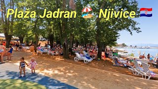 Plaža Jadran 🏖️ Njivice ☀️ 2024 ☀️ Otok Krk 🇭🇷 Croatia 🏖️ Beach [upl. by Drofub]