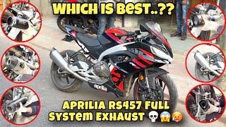 APRILIA RS 457 Full System Exhaust😱Aprilia rs 457 Modification💀Aprilia rs 457 Aftermarket Exhaust😍 [upl. by Kettie677]