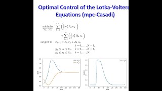 Optimal Control of the LotkaVolterra Equations mpcCasadi [upl. by Aihsekat]