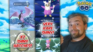 This grind was Tough Many Shinies Caught amp Hatched but Pokémon GO [upl. by Suirred197]