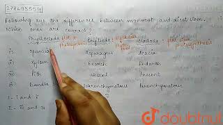 Following are the differences between monocot and dicot stem  Which ones are correct  Phyl [upl. by Rol]