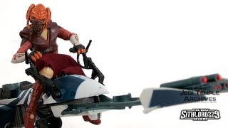 Plo Koon w Speeder Bike Star Wars The Clone Wars 2010 Deluxe Pack [upl. by Oivalf8]