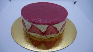 Classic French Fraisier Cake  Easy Recipe [upl. by Kauffmann]