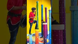 Saath Mein Trampoline Park Chale⁉️shorts trampolinepark jusjumpin kolkata fungames kids [upl. by Orford]