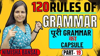 120 RULES OF GRAMMAR  NIMISHA MAM  RULES OF GRAMMAR  ENGLISH GRAMMAR  30 JUNE 2021  PART 19 [upl. by Bindman46]