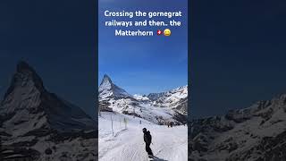 Crossing the gornegrat railways and the  the Matterhorn 🇨🇭😀 [upl. by Sirron]