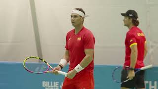 Rafael Nadal enjoys first practice session ahead of career farewell 🎥 SNTV ITF [upl. by Olnee90]