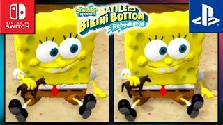 Spongebob SquarePants Battle for Bikini Bottom  Switch VS PS4  Graphics Comparison amp Frame Rate [upl. by Nanreit]