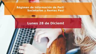 Ref 086PR Régimen de Participaciones Societarias y Rentas Pasivas Resolución General AFIP 4697 [upl. by Elokkin]