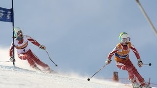 Downhill 2 womens visually impaired  2013 IPC Alpine Skiing World Cup Finals Sochi [upl. by Aynwad]