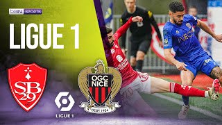 Brest vs Nice  LIGUE 1 HIGHLIGHTS  020424  beIN SPORTS USA [upl. by Hocker]