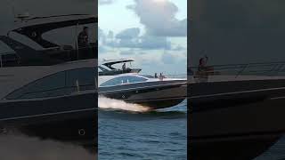 Express entry of Schaefer 660 yacht to Haulover inlet [upl. by Lilhak965]