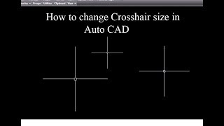 How to change Crosshair size in AutoCAD [upl. by Crin]