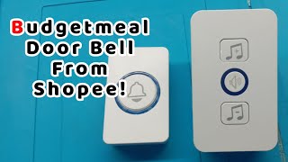 Budgetmeal Door Bell From Shopee  Easy Install  Actual Testing and Review [upl. by Jezabel125]