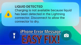 iPhone FIX Liquid Detected in Lightning Connector But iPhone Did Not Get Wet [upl. by Elahcim]