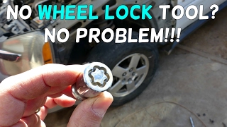 HOW TO REMOVE WHEEL LOCKS WITHOUT A KEY TOOL [upl. by Wildermuth228]