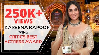 Kareena Kapoor Wins Critics Best Actress Award at Dadasaheb Phalke International Film Festival 2024 [upl. by Annaehr]