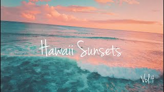 【４K】VOL4 HAWAII SUNSETS ハワイの美しいサンセット集 June1st－November 14th 2020 [upl. by Nauqan]