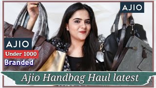 ajio handbags haul latest 2022  Branded Handbag affordable Ajio haul  Ajio Tops haul Handbags [upl. by Ireg]