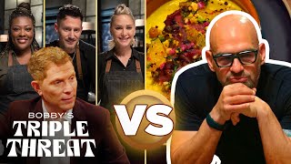 Titans vs Michael Symon  Full Episode Recap  Bobby’s Triple Threat  Food Network [upl. by Eilrebmik]