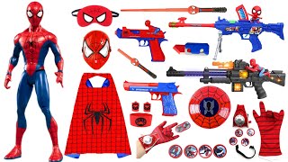 Spiderman Toys Collection Unboxing ReviewCloak，Mask，gloves，pistol，Shield，Laser sword [upl. by Grote]