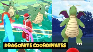 Pokemon Go Dragonite Nest Location Coordinates  How to Get Unlimited Shiny Dragonite in Pokemon Go [upl. by Wallraff]