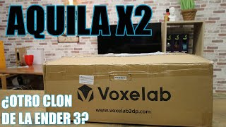 VOXELAB AQUILA X2  MONTAJE Y PRIMERA IMPRESIÓN [upl. by Eibur]