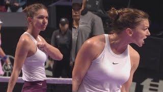 SIMONA HALEP vs BIANCA ANDREESCU Highlights At WTA Finals 2019 [upl. by Enymzaj]