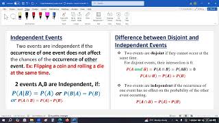 Lec6 Chp6 Stat213 F24 Probability Disjoint Independent With amp Without Replacement Events [upl. by Lirba374]