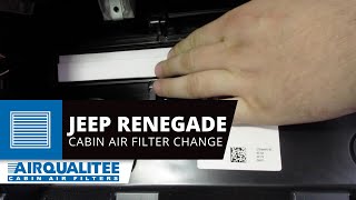 Jeep Renegade Cabin Air Filter Replacement  2015 2016 2017 2018 2019 2020 2021 2022  AQ1226 [upl. by Navy]