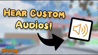 How to hear Custom Audios in Obby Creator  Roblox [upl. by Esihcoc]