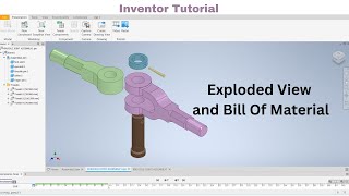 Inventor Exploded View Tutorial Bill of materialBOM [upl. by Sirrot]