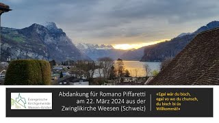 Abdankung für Romano Piffaretti aus der Zwinglikirche Weesen CH [upl. by Edy552]