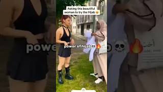 😱Non Muslim try hijab 1st time muslimah abayahijab hijabstyle trending viraltrend shorts [upl. by Filmore285]