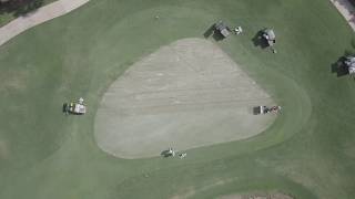 DryJect Aerification process on the Greens [upl. by Matejka]