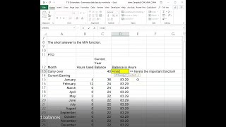 Excel Accelerated Carryforward PTO balances [upl. by Tomlinson]