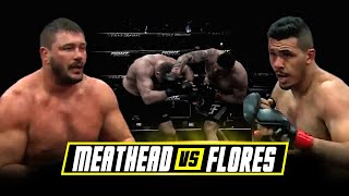 Meathead vs Flores  Boxing In MMA Gloves  Triad Combat [upl. by Aerbma]