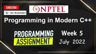 NPTEL Programming in Modern C WEEK 5 Programming Assignments  July2022 [upl. by Aihsekan828]