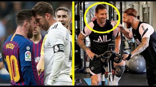 Messi vs Ramos  From Enemies To Friends 🔥 [upl. by Sidoon112]