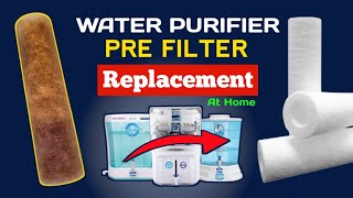 How to Change water purifier prefilter at home  waterfiltersystem homewaterpurification [upl. by Kiona363]