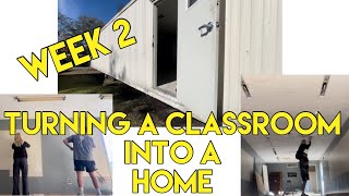 Renovating a classroom trailer to a home [upl. by Remoh7]