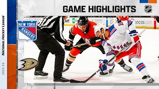 Rangers  Ducks 1123  NHL Highlights 2022 [upl. by Sancha]