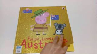 Reading Peppa Pig Book  Peppa Loves Australia  Children Story Time [upl. by Eirehs]