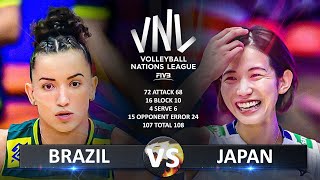 Brazil vs Japan  Semifinals  Womens VNL 2024 [upl. by Frazier]