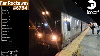 「LIRR」Far Rockaway  Train 8764  Far Rockaway bound Bombardier M7 departing Valley Stream [upl. by Huan]