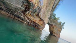 Pictured Rocks National Lakeshore on Lake Superior Michigan at Mosquito Beach and Lovers Leap Arch [upl. by Aleacem]