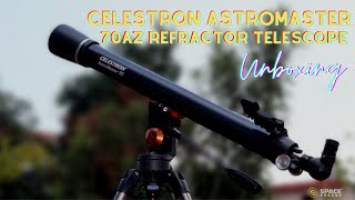 CELESTRON ASTROMASTER 70AZ  UNBOXING  SPACE ARCADE [upl. by Cammie]