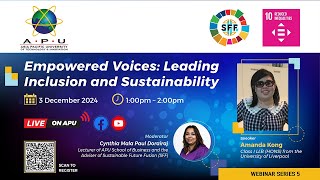 Webinar 5 Empowered Voices Leading Inclusion and Sustainability [upl. by Ellenet]